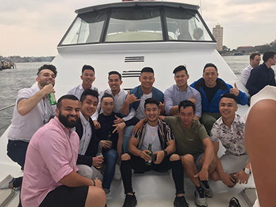 Guests of Thurein Myint aboard MV Yarranabbe