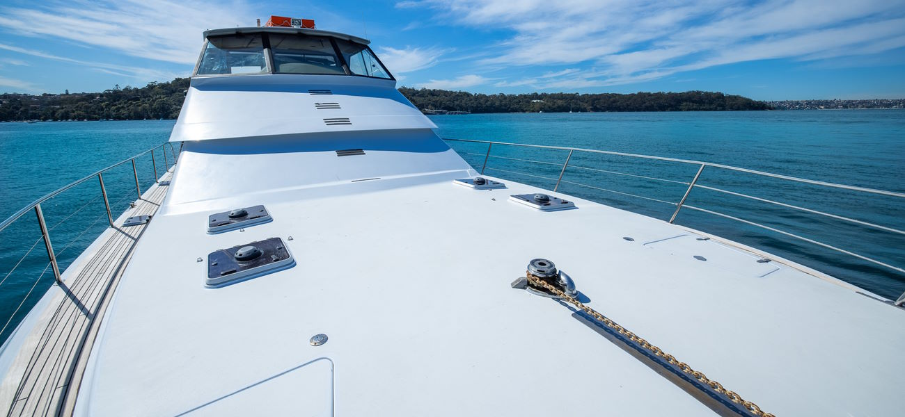 Bow deck on Sydney Harbour